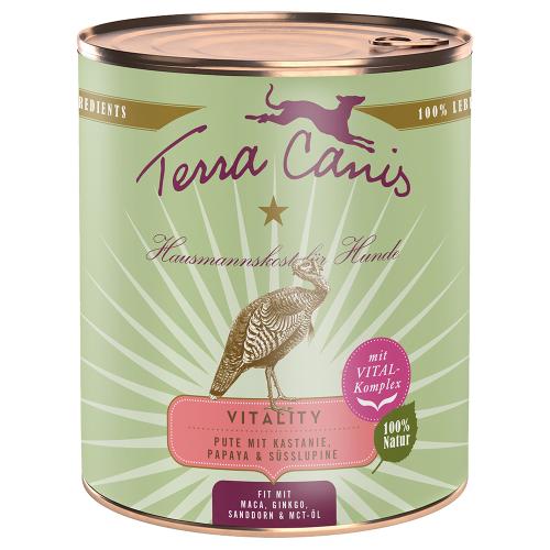 Terra Canis Vitality Menu 6 x 800 g - Γαλοπούλα με κάστανο, παπάγια & λούπινο