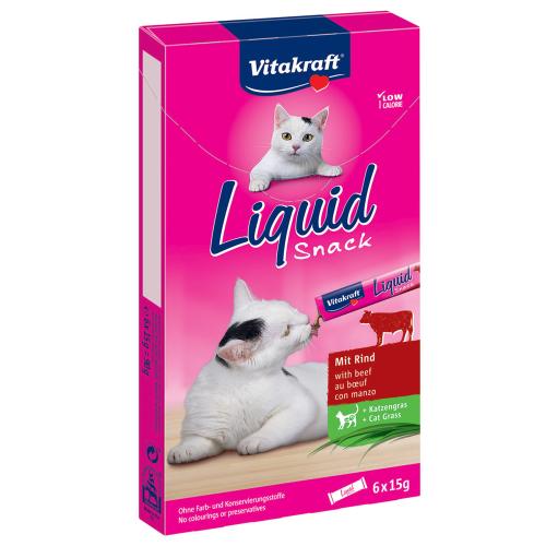 Vitakraft Cat Liquid-Snack Βοδινό & Ινουλίνη - 24 x 15 g