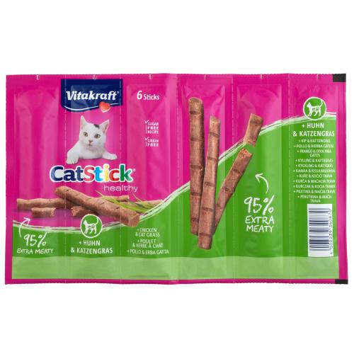 Vitakraft Cat Stick Healthy - Κοτόπουλο & Γατόχορτο (6 x 6 g)
