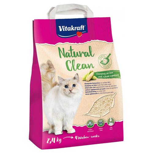 Vitakraft Natural Clean Άμμος Καλαμποκιού - 2 x 2,4 kg
