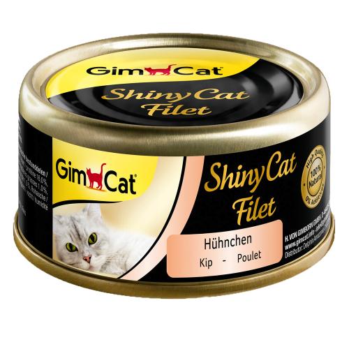GimCat ShinyCat Filet Κονσέρβα 6 x 70 g - Κοτόπουλο