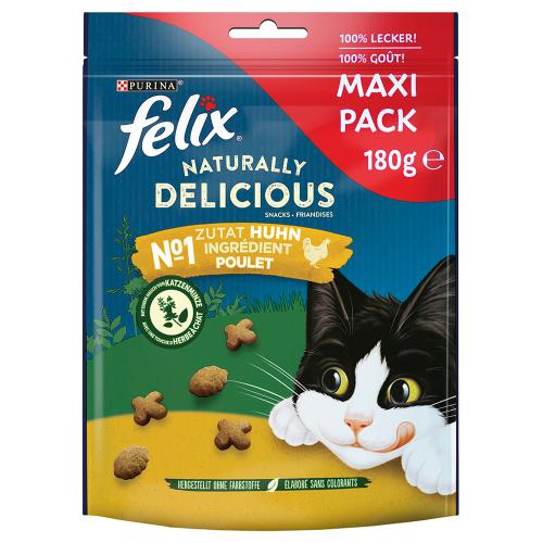 Felix Naturally Delicious Σνακ Γάτας - Κοτόπουλο & Νεπέτα (180 g)