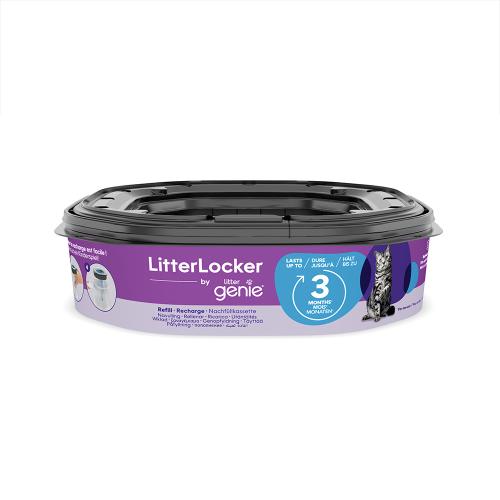 LitterLocker® by Litter Genie Κάδος για Ακαθαρσίες Γάτας - Πακέτο προσφοράς: 3 x ανταλλακτικές κασέτες (ΧΩΡΙΣ Κάδο Απορριμάτων)
