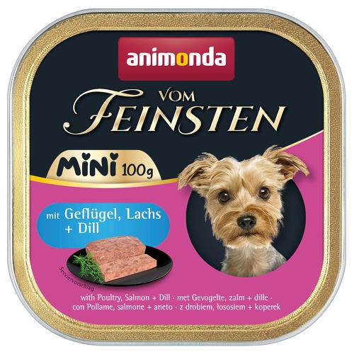 Πακέτο Προσφοράς Animonda vom Feinsten Adult Mini 64 x 100 g - Με πουλερικά, σολομό + άνηθο