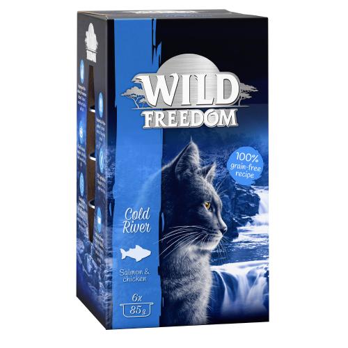 Πακέτο Προσφοράς Wild Freedom Adult Δισκάκι 24 x 85 g - Cold River - Σολομός & Κοτόπουλο