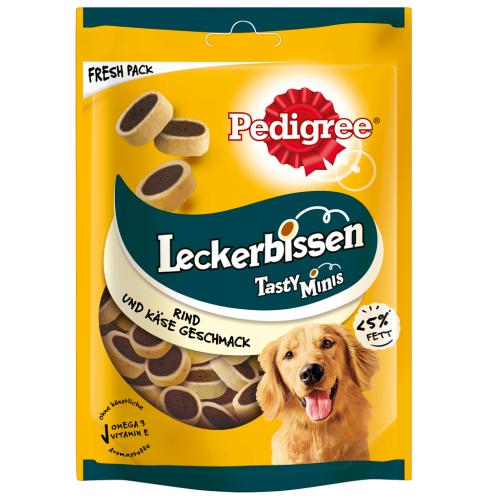 Pedigree Λιχουδιές Σκύλου - Πακέτο Προσφοράς: Mini Mπουκιές Tυρί & Βοδινό 6 x 140 g