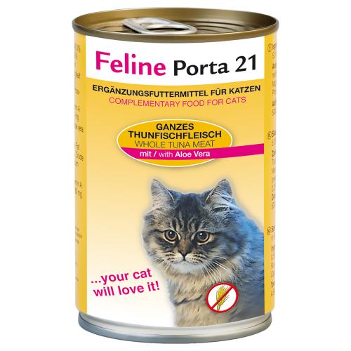 Feline Porta 21, 6 x 400 g - Τόνος με αλόη (χωρίς δημητριακά)