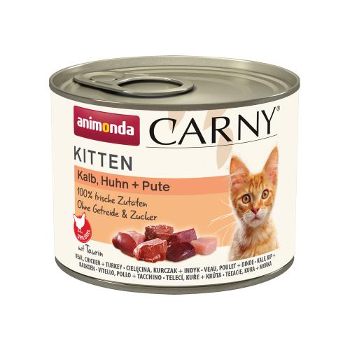 Πακέτο Προσφοράς Animonda Carny Kitten 24 x 200 g - Μοσχάρι, Κοτόπουλο & Γαλοπούλα