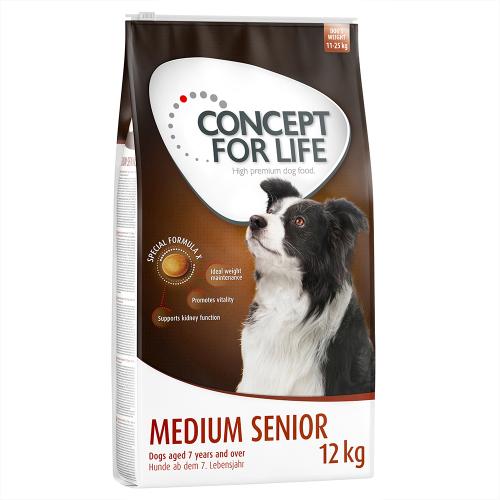 10 kg + 2 kg Δωρεάν! Concept for Life Ξηρά Τροφή Σκύλων - Medium Senior
