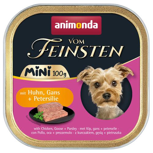 Animonda von Feinsten Adult Mini 32 x 100 g - Με κοτόπουλο, χήνα + μαϊντανό