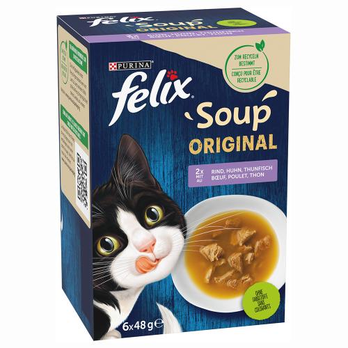 Felix Soup 6 x 48 g - Mixed Selection