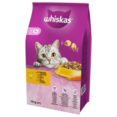 Whiskas 1+ Κοτόπουλο - Πακέτο προσφοράς: 2 x 14 kg