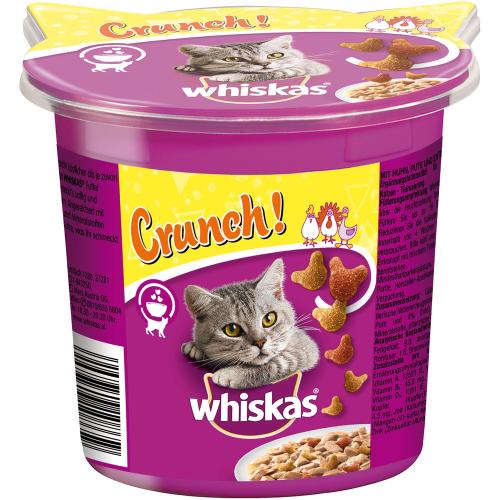 Whiskas Crunch με Κοτόπουλο, Γαλοπούλα & Πάπια - Πακέτο: 5 τμχ. των 100 g