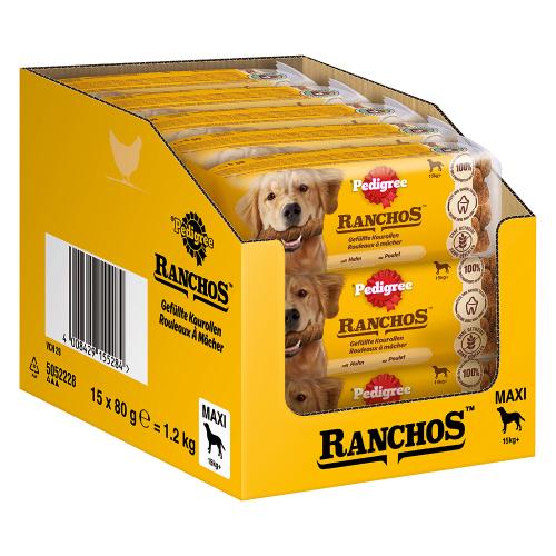 Pedigree Ranchos Maxi Γεμιστά Ρολά Μάσησης - Κοτόπουλο 10 x 80 g