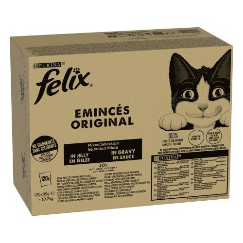 Jumbopack: Felix Classic Φακελάκια 120 x 85 g - Mix (Τόνος & Μπακαλιάρος)