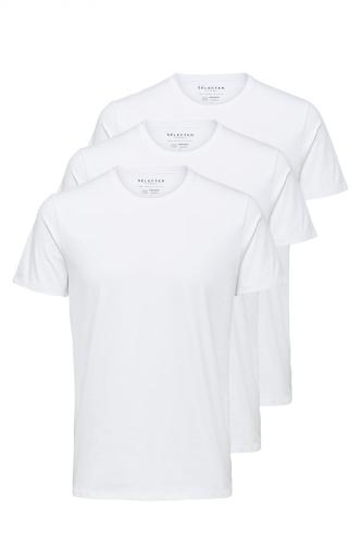 SELECTED STANDARDS T-SHIRT 3-PACK ORGANIC COTTON FLEXIBLE FIT ΛΕΥΚΟ