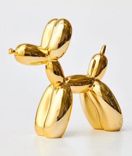 Μπαλόνι Σκύλος (Χρυσό, Μίνι) Σύγχρονη Τέχνη, Ζώο Γλυπτό με Μπαλόνι, Δώρο για τους Λάτρεις των Σκύλων