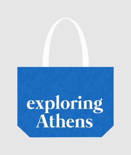 Tote bag “exploring Athens” – SWES Μπλέ