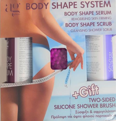 Ag Pharm Body Shape System Serum 200ml & Scrub 200ml & Shower Brush