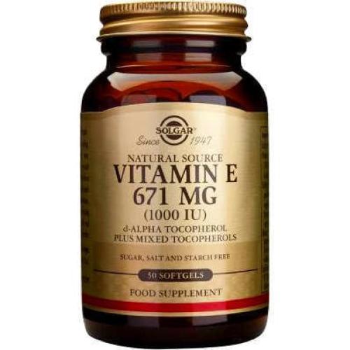 Solgar Vitamin E 671mg (1000IU) 50 Μαλακές Κάψουλες