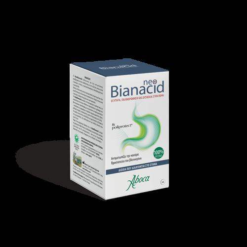 Aboca Neo Bianacid για την Οξύτητα και Παλινδρόμηση του Γαστροοισοφαγικού Βλεννογόνου- 45 Δίσκια