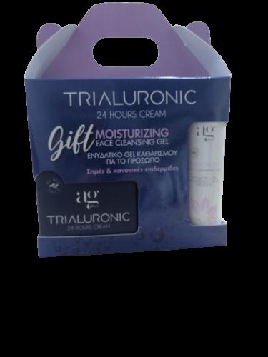 AG Pharm Beauty Kit - Trialuronic 24hours Cream 50ml & ΔΩΡΟ Cleasing Gel Ενυδατικό Καθαριστικό Τζελ για Κανονικές-Ξηρές Επιδερμίδες 100ml
