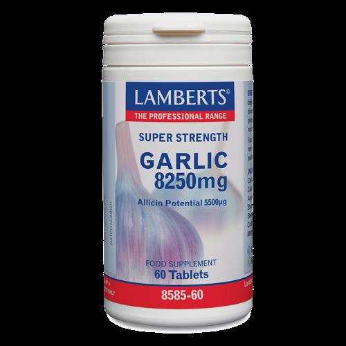 Lamberts Garlic Super Strenght 8250mg 60 Ταμπλέτες