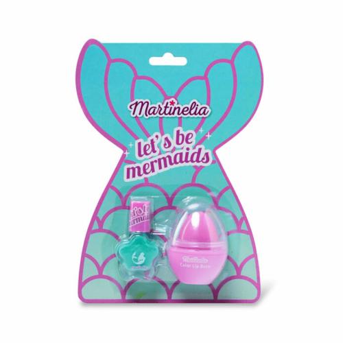 Martinelia Let's Be Mermaids Beauty Kit Βερνίκι Νυχιών Γαλάζιο 4ml & Color Lip Balm 6g