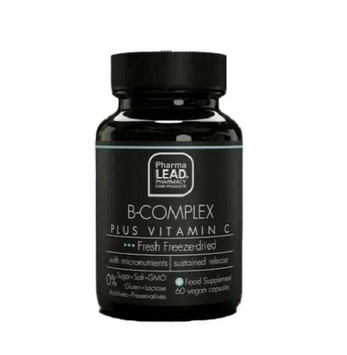 Pharmalead B-Complex Plus Vitamin C για Ομαλή Λειτουργία Νευρικού & Ανοσοποιητικού Συστήματος, 60 Φυτικές Κάψουλες