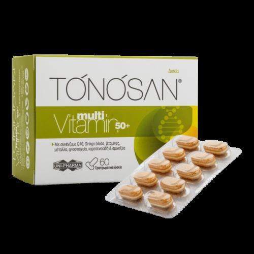 Uni-Pharma Tonosan MultiVitamin 50+ - Πολυβιταμίνη, για άτομα άνω των 50 ετών, 60 Δισκία