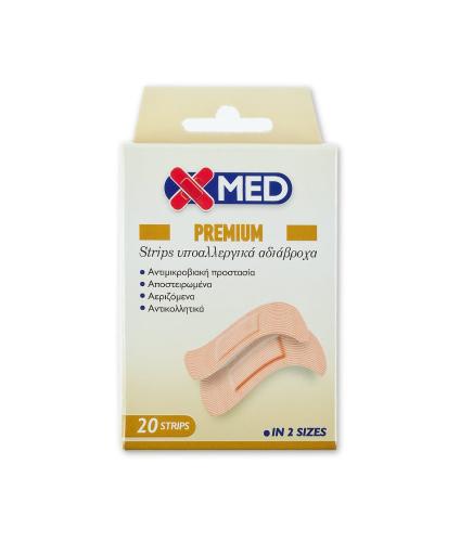 Medisei X-Med Premium Strips Διάφορα, Υποαλλεργικά, Αδιάβροχα, 2μεγ. 20 τμχ