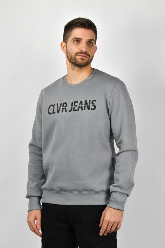 Clever Μπλούζα Φούτερ Με Λογότυπο - Γκρι - CF22480