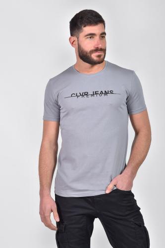 Clever T-shirt Με Στάμπα - Γκρι - CT22330
