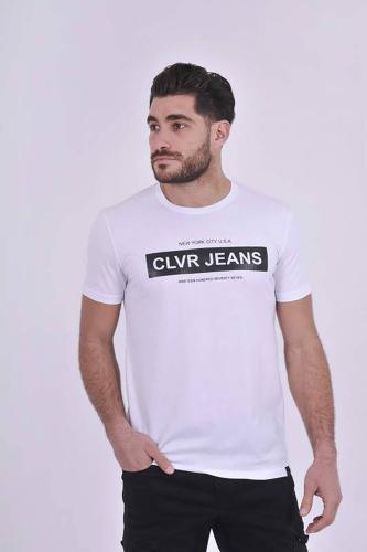 Clever T-Shirt Με Στάμπα Logo - Λευκό - CT21330