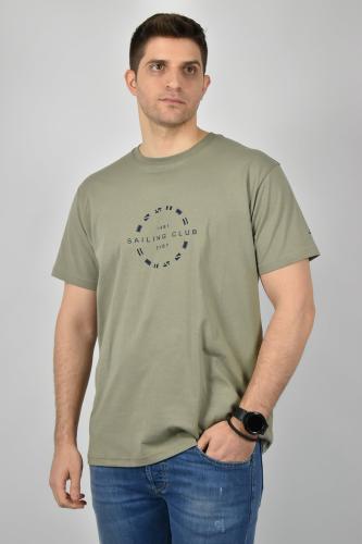 Everbest T-shirt Με Λογότυπο Sailing Club - Πράσινο - 222-802
