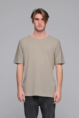 NDC T-shirt Ανάγλυφη Κυψέλη - Μπεζ - 222-930