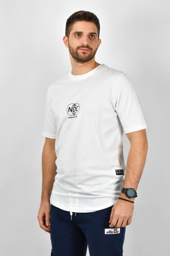 NDC T-shirt Core Logo Earth - Λευκό - 222-905