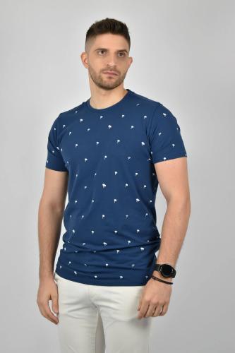 Petrol Industries Summery T-shirt - Μπλε - M-1020-TSR604
