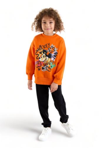 Φούτερ βαμβακερή μπλούζα για αγόρι Cimpa Mickey Mouse MC21169-Πορτοκαλί