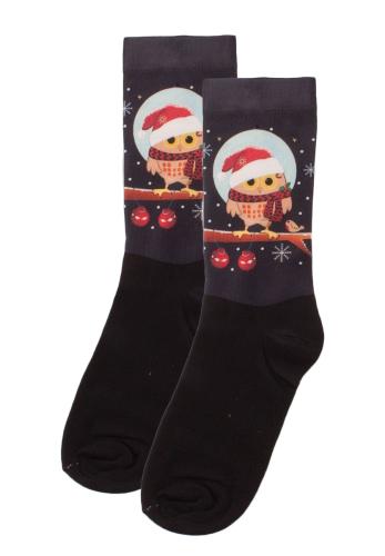 Κάλτσες ανδρικές Printed Christmas Owl TRCH3A