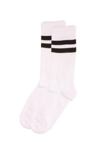 Κάλτσες Closet22 Unisex Πετσετέ Stripes SC0029-Λευκό