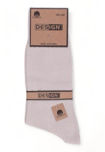 Κάλτσα ανδρική Design 100% βαμακερή DSN1055-Άμμος