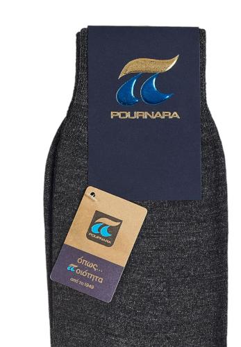 Κάλτσα ανδρική μάλλινη Pournara Premium PRN158-Ανθρακί