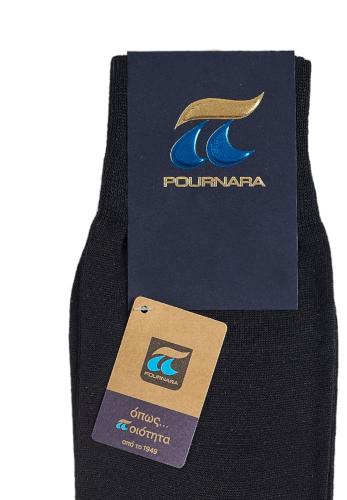 Κάλτσα ανδρική μάλλινη Pournara Premium PRN158-Μαύρο
