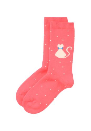 Κάλτσες γυναικείες πετσετέ απαλές Cats 24627-Ροζ
