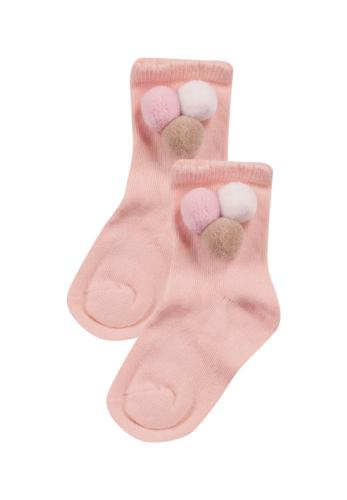 Κάλτσες παιδικές - βρεφικές με Pom Pom 68305-Ροζ