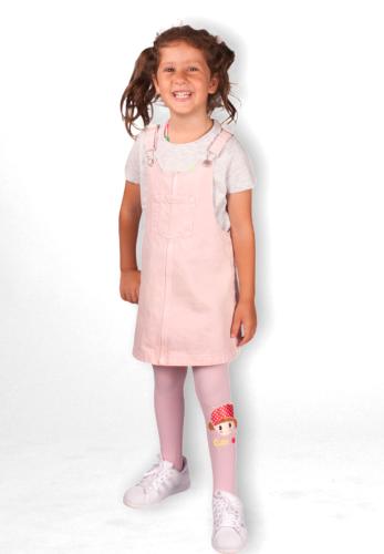 Καλσόν παιδικό με σχέδιο 3D Cute Girl 50 Den SARE-Ροζ
