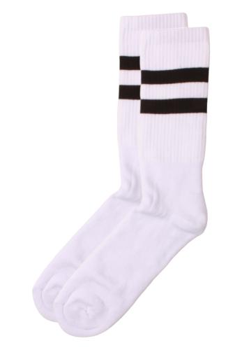 Κάλτσα αθλητική με πετσετέ επένδυση Design Stripes DSN8500-Λευκό