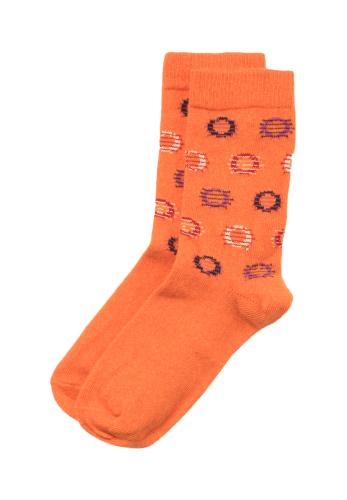 Κάλτσες γυναικείες ισοθερμικές μάλλινες Happy WOOL4-Πορτοκαλί