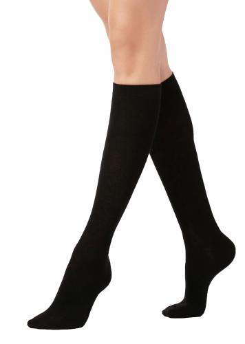 Κάλτσες γυναικείες μάλλινες μέχρι το γόνατο ART2015-Ανθρακί